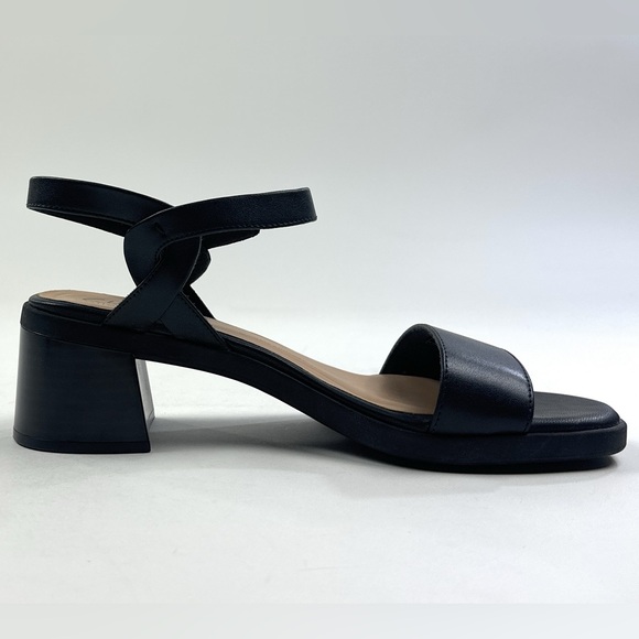 🔴SOLD🔴Clarks Jaylan Ray Black Leather Womens Block Heel Sandals 26181658 - Picture 5 of 9